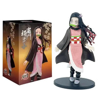 A highly detailed 16cm Demon Slayer Anime Figure made of premium PVC, showcasing Kamado Tanjiro in a dynamic warrior action pose for desktop decoration.
