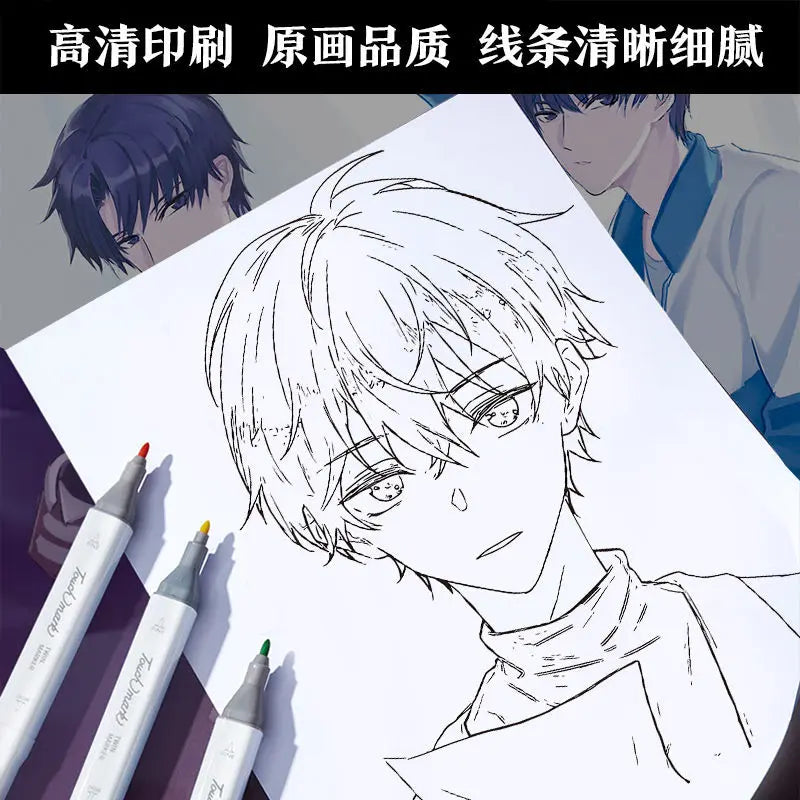 Chainsaw Man Anime Colouring Book multiple pages fan-drawn anime outline sketches colouring