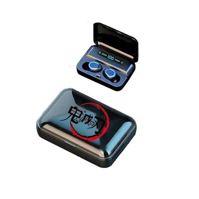 Demon Slayer Tanjiro Nezuko Bluetooth Anime Headset wireless charging sports fitness earbuds