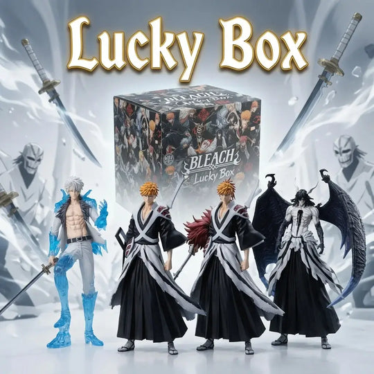 Bleach Anime Surprise Gift Box featuring collectible figures and box set in dynamic display.