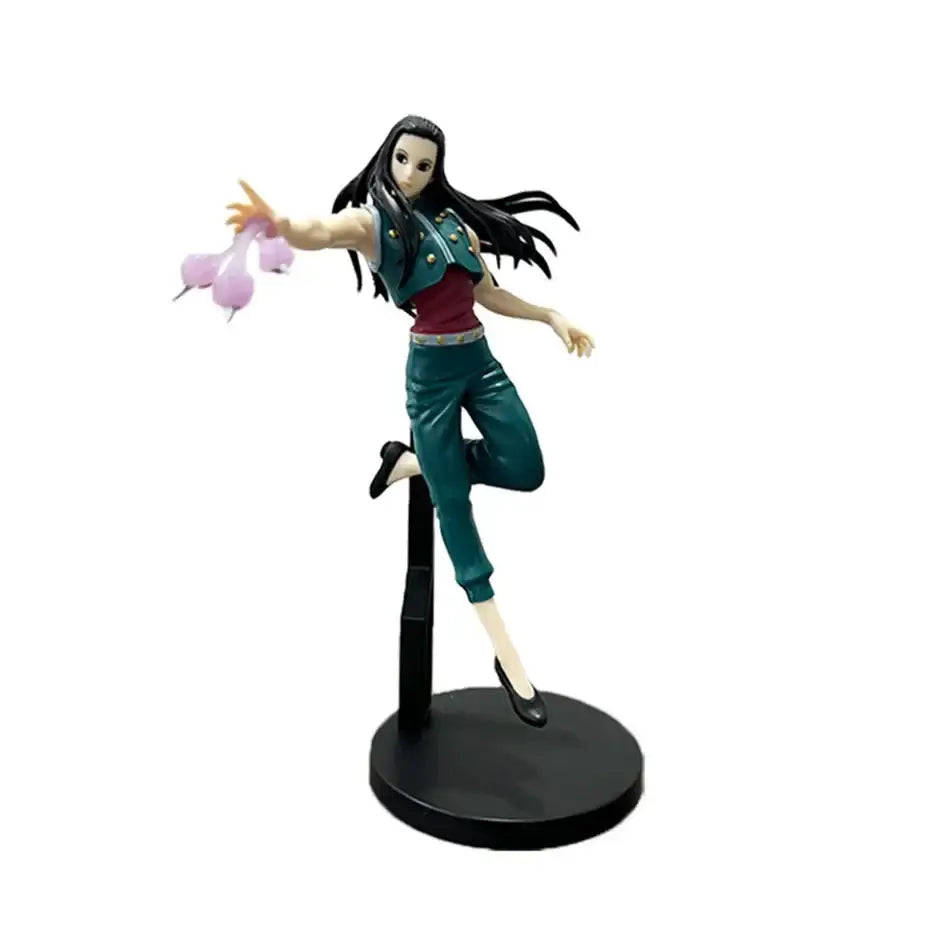 High-quality Hunter x Hunter Anime Figures featuring Gon Freecss, Killua Zoldyck, and Kurapika in dynamic action poses for adult room decor.