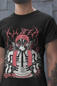 Demon Slayer Akaza Y2K Children Cotton T-Shirt Bandai loose unisex casual comfortable anime