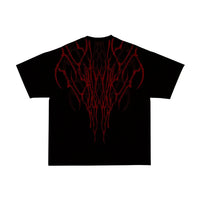 Oversized Cotton Tee Skull Print Unisex Streetwear Gym Top