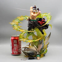 Roronoa Zoro PVC Figure 30cm With Light Bandai One Piece luminous standing model Christmas gift