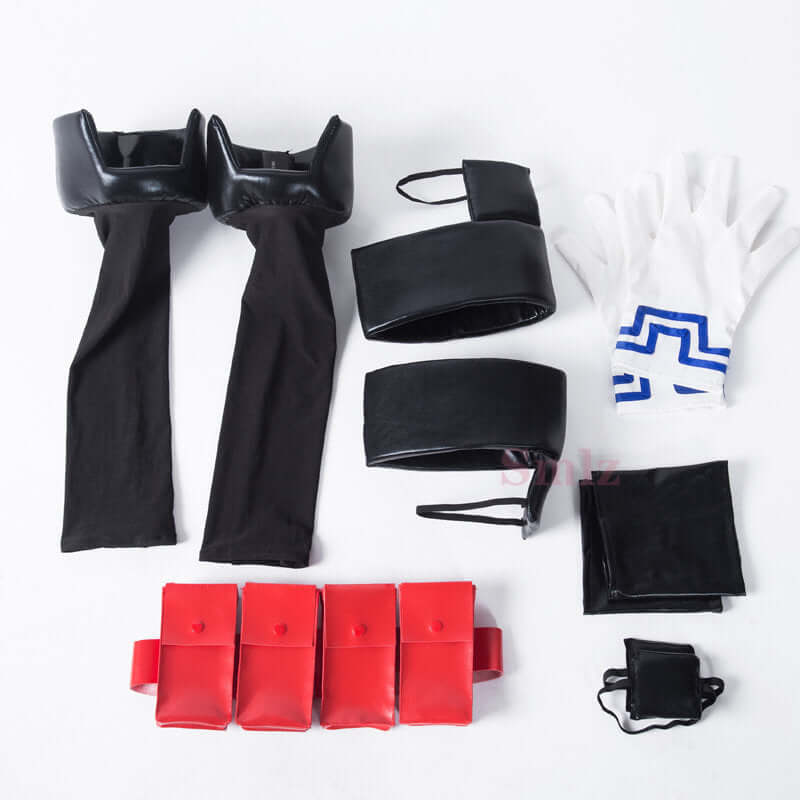 A complete unisex Anime My Hero Academia Midoriya Izuku Deku Battle Cosplay Costume set, with the green Halloween wig hair.