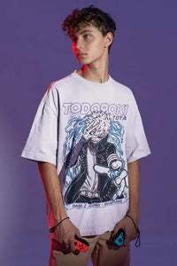 A stylish Dabi T-Shirt featuring Toya Todoroki manga panel art, designed as a trendy anime top for women and men.