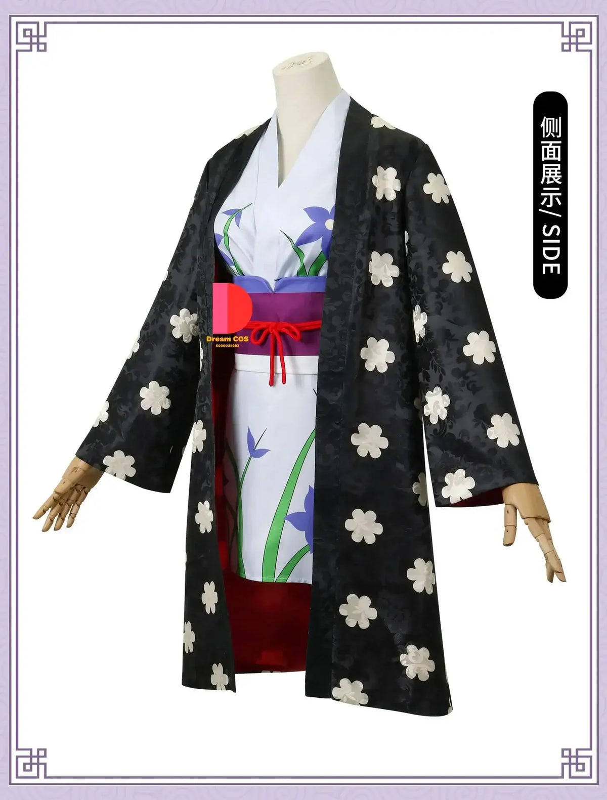 Nico Robin One Piece Cosplay Costume Kimono Dress wig digital print Halloween carnival women