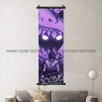 High-definition Naruto Posters hanging scroll featuring Uzumaki Naruto, Uchiha Sasuke, and Madara for anime home wall decoration.