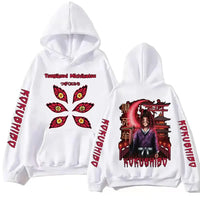 A trendy Demon Slayer Hoodie made of warm fleece, featuring a Harajuku streetwear graphic print for men's and women's autumn fashion.