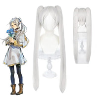 Frieren Cosplay Costume Set featuring dress, wig, elf ears, and earrings for anime enthusiasts.