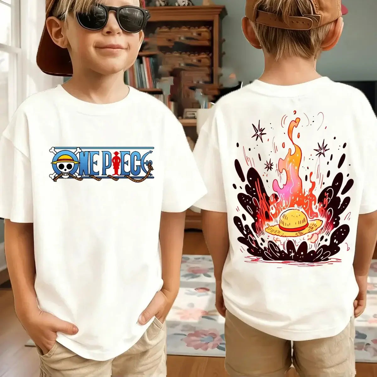 Zoro kids t-shirt One Piece size chart children's cotton anime top Infinite Visibility store