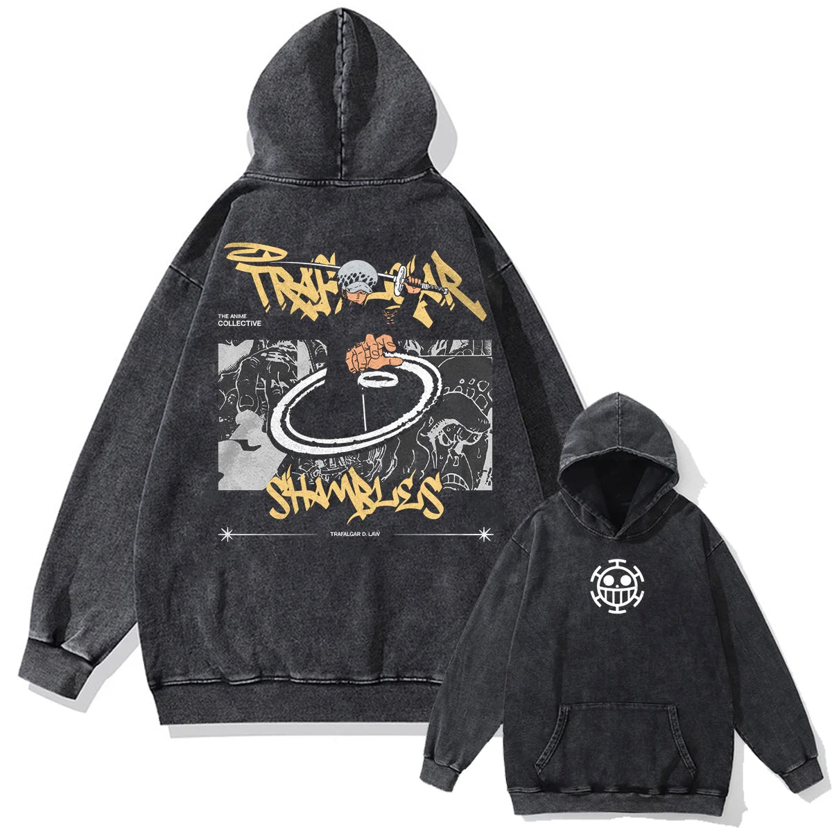One Piece Vintage Washed Oversized Hoodie | Cotton Streetwear