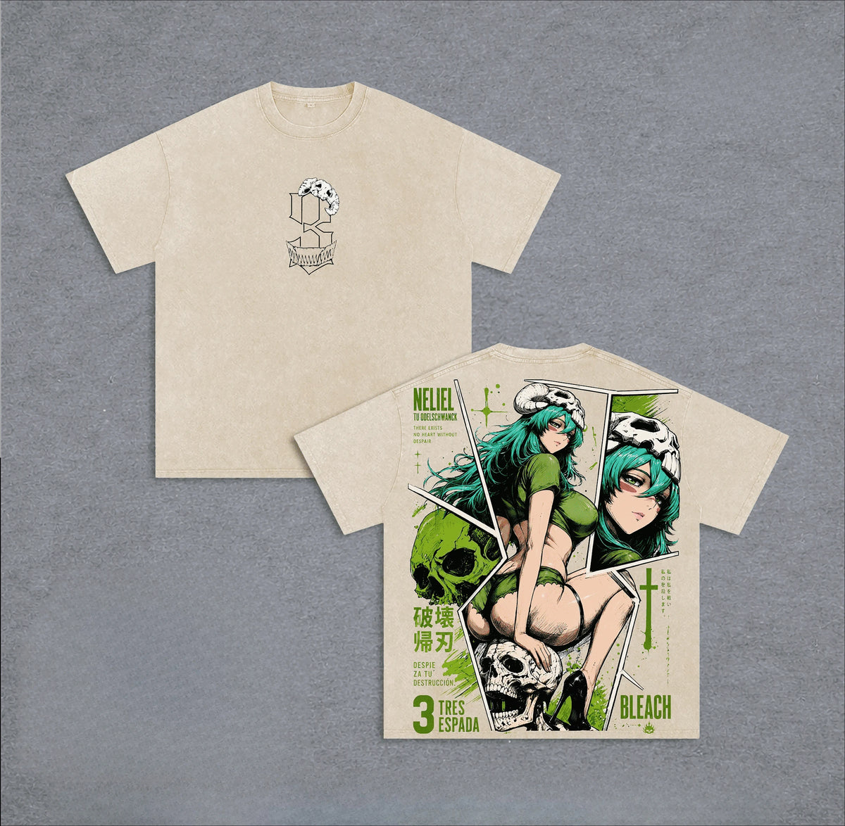 Nelliel Bleach Vintage Washed Soft Cotton T-Shirt | Casual Tee