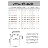 Zoro Luffy 3D T-Shirt One Piece Quick-Dry polyester all-over sublimation print oversized fit plus size men women children summer jersey front view Crew Neck T-Shirt Size Chart with dimensions for various sizes including S, M, L, XL, and plus sizes.