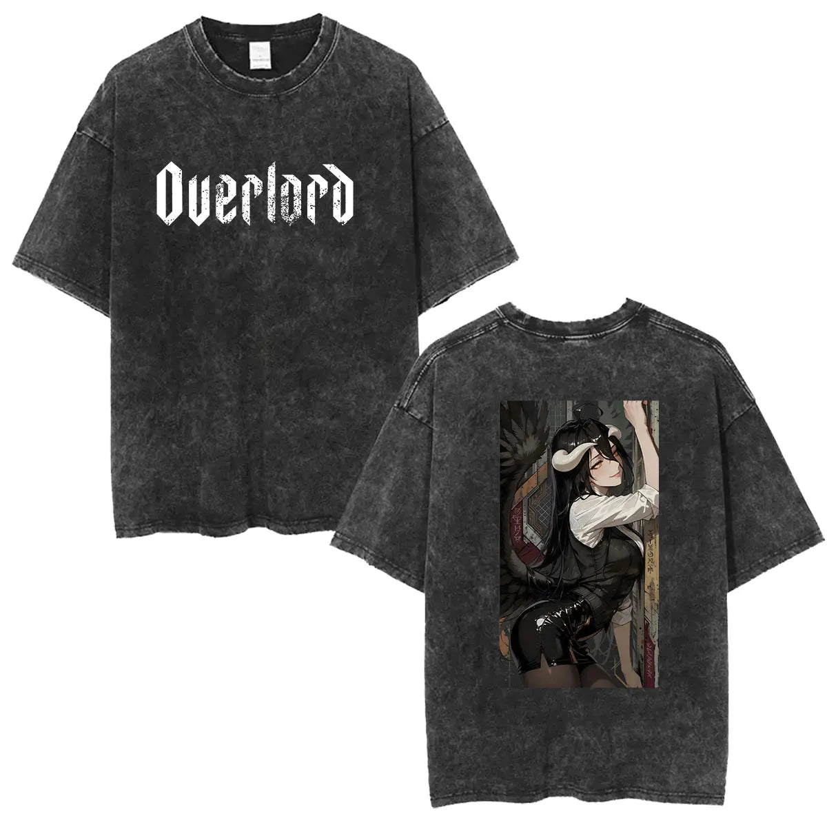Albedo Overlord Vintage Washed T-Shirt Anime Graphic Tee