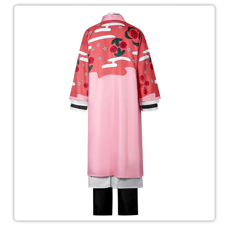 Shunsui Kyoraku BLEACH TYBW Cosplay Costume showcased in a vibrant five-piece outfit with printed robe.