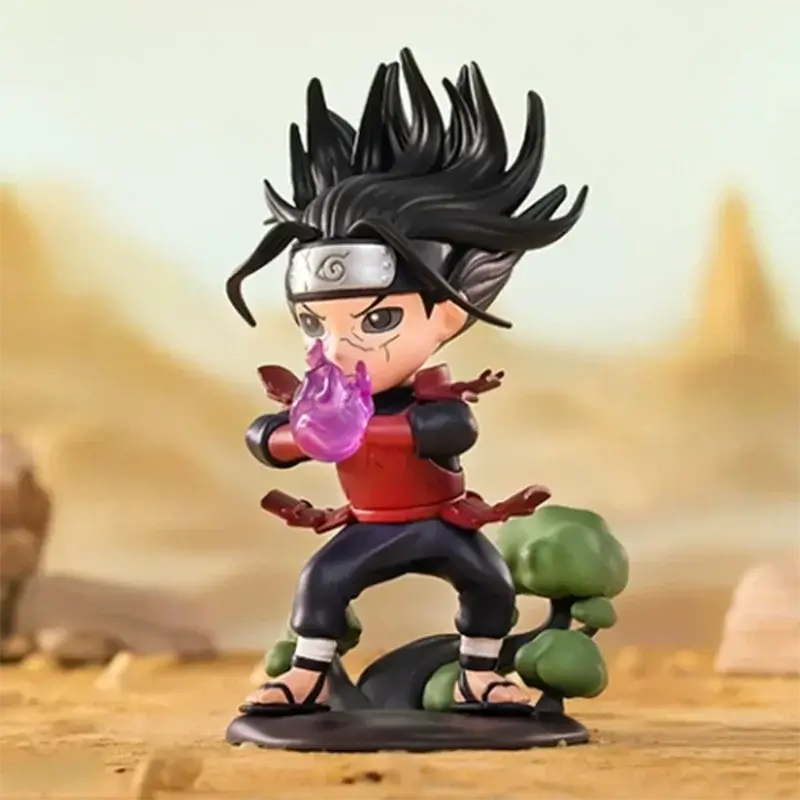 A cute Naruto Pop Mart Blind Box from the Ninkai Taisen Series featuring a collectible chibi anime desktop decoration model.