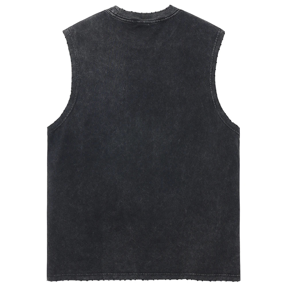 One Piece Vintage Washed Graphic Tank Top | Cotton Streetwear