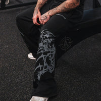 Oversized Cotton Tee Skull Print Unisex Streetwear Gym Top