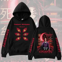 A trendy Demon Slayer Hoodie made of warm fleece, featuring a Harajuku streetwear graphic print for men's and women's autumn fashion.