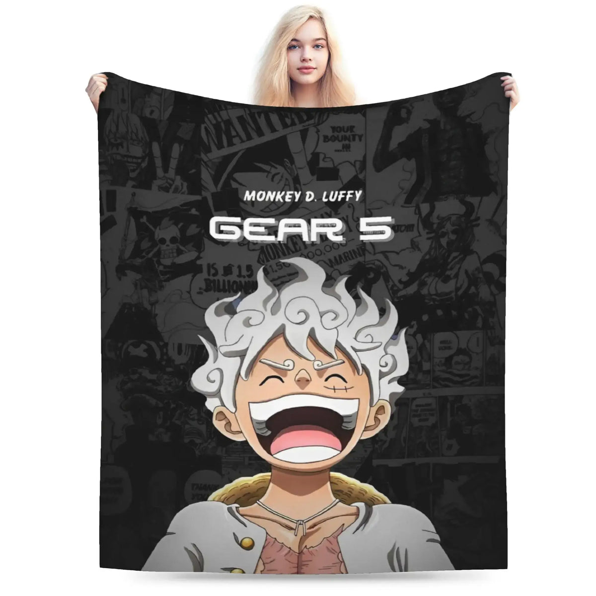 Stay warm with this One Piece Luffy Blanket! 🏴‍☠️ Premium knitted fleece throw for beds and sofas. Soft anime home decor. Shop the trend now!