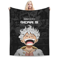 Stay warm with this One Piece Luffy Blanket! 🏴‍☠️ Premium knitted fleece throw for beds and sofas. Soft anime home decor. Shop the trend now!