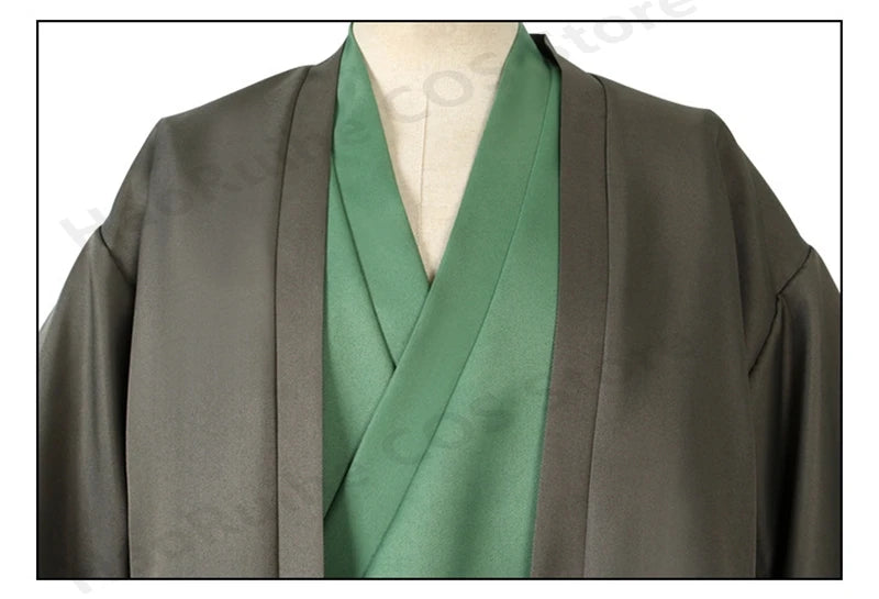 Urahara Kisuke BLEACH Cosplay Costume featuring a green top, pants, and hat, perfect for adult fans.