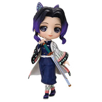 A 15cm kawaii Qposket Demon Slayer Figure made of PVC, featuring characters like Nezuko, Tanjiro, and Rengoku for anime collection.