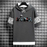 Solo Leveling Anime Graphic T-Shirt Korean Fashion black manga short sleeve men breathable