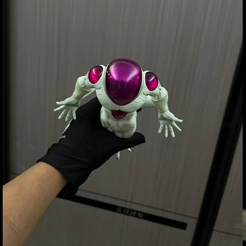 Dragon Ball Z Frieza Final Form Figure being held, showcasing detailed design and colors, 27CM PVC collectible.