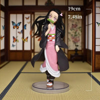High-quality 19cm Nezuko Figure PVC anime statue from Demon Slayer, showcasing vibrant details perfect for desktop display and collector gifts.