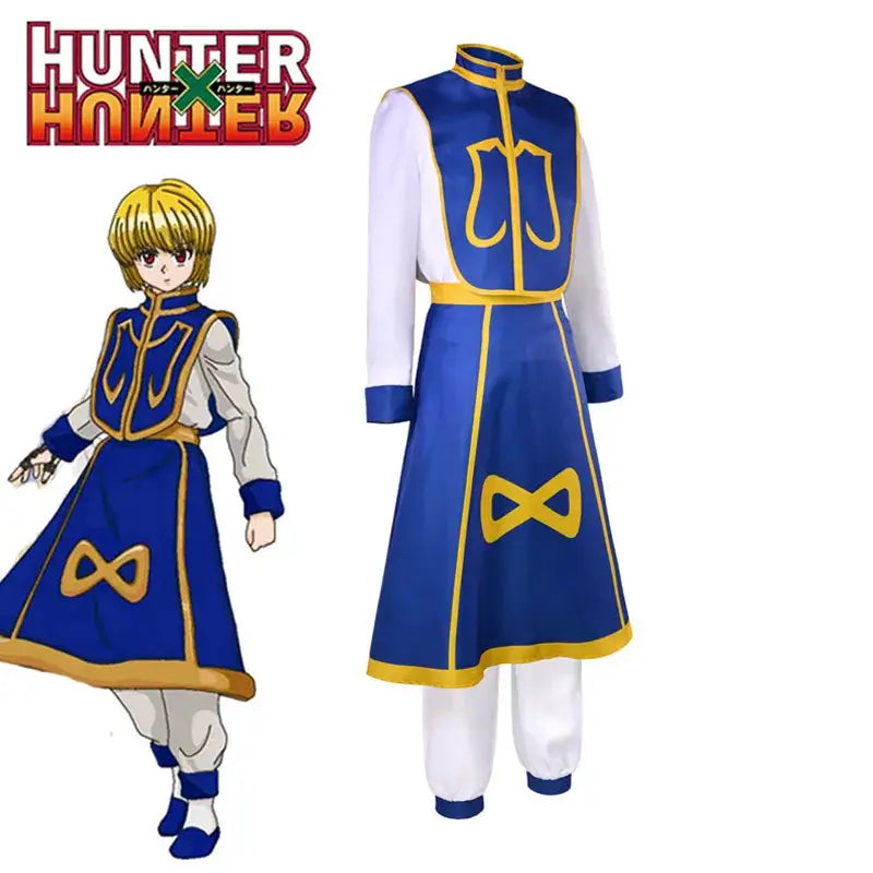 Kurapika Hunter x Hunter Cosplay Costume Full Set accessories chain finger rings earrings wig