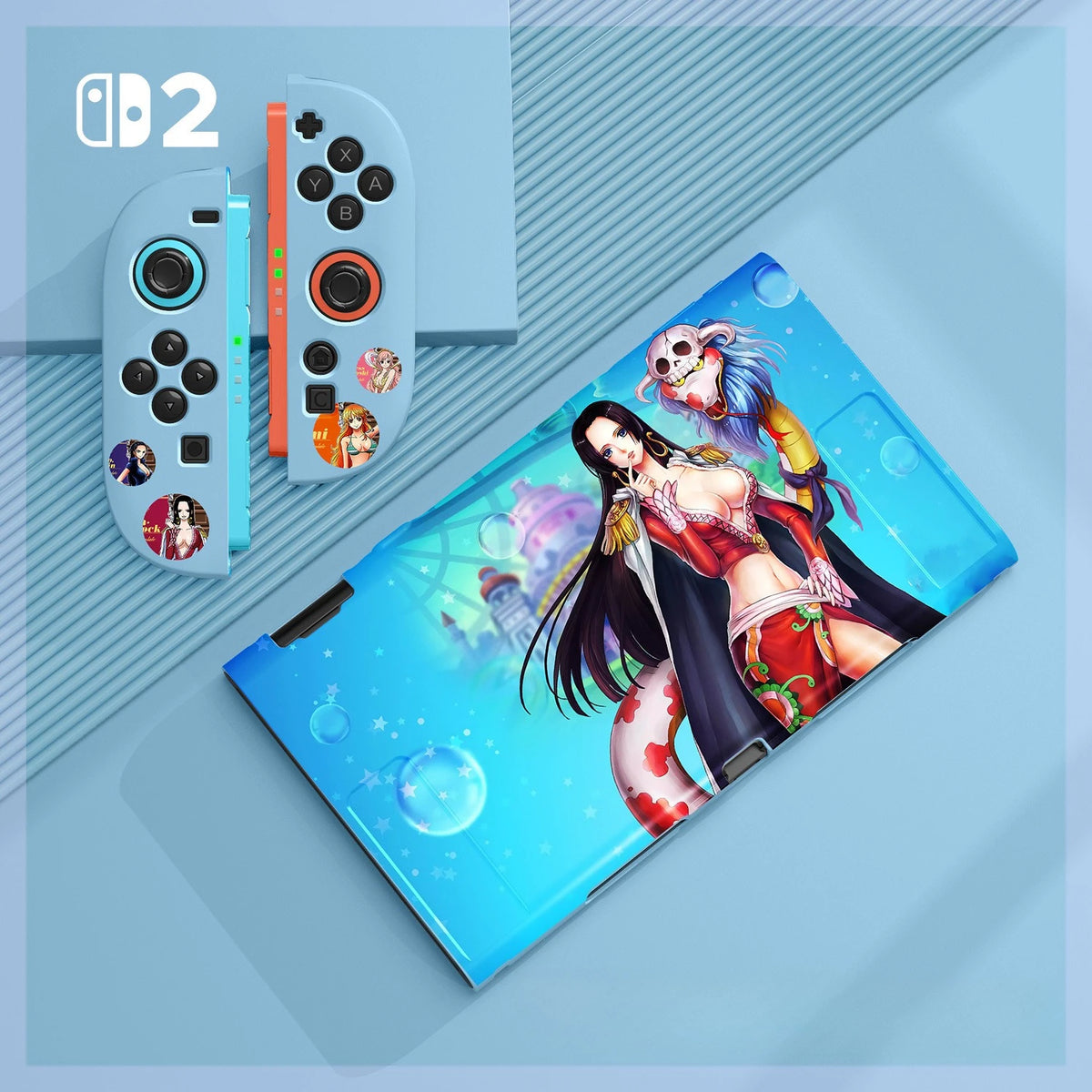 Close-up of One Piece Luffy Nintendo Switch 2 Case Luffy print detail soft shockproof material