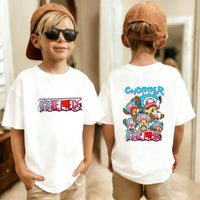 One Piece Kids T-Shirt Anime Luffy Zoro Chopper short sleeve cotton summer tee boys girls ages 7-13