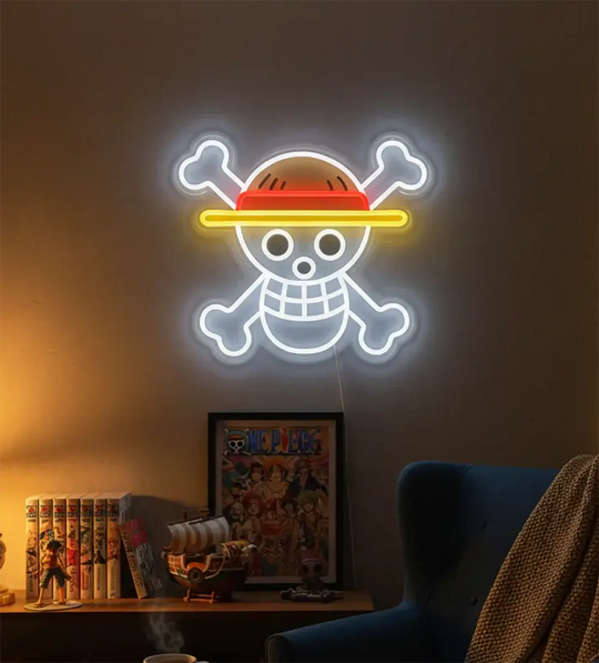 One Piece Luffy Acrylic Neon LED Light custom anime sign home decor bar wall art