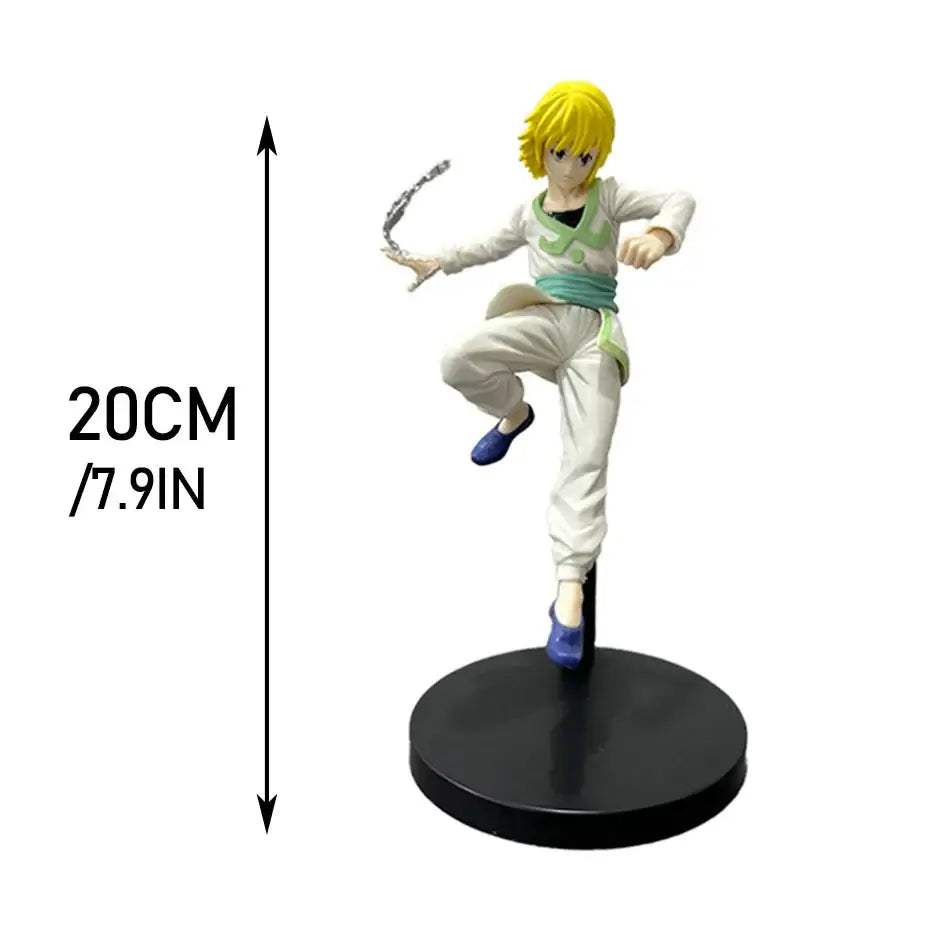 High-quality Hunter x Hunter Anime Figures featuring Gon Freecss, Killua Zoldyck, and Kurapika in dynamic action poses for adult room decor.