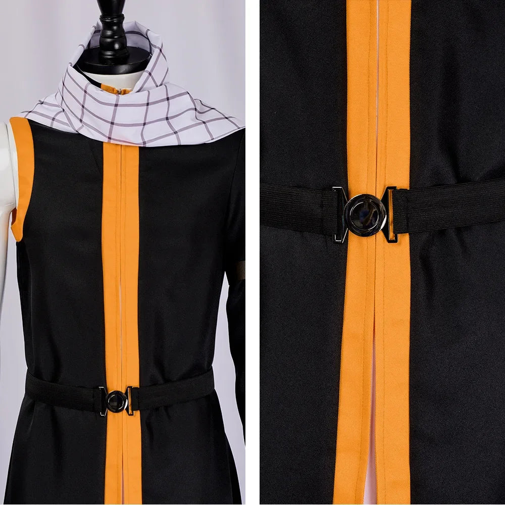 Natsu Dragneel Fairy Tail Cosplay Costume Blue Black Seven Years Later uniform Halloween men