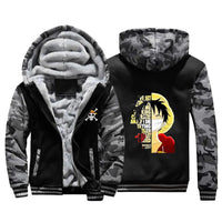Luffy One Piece Zip-Up Fleece Hoodie | Winter Jacket