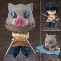 High-quality Demon Slayer Nendoroid Figures featuring Kamado Tanjiro, Nezuko, and Uzui Tengen posing for an upscale anime collection display.