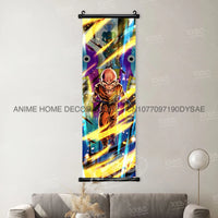 High-quality Dragon Ball Posters wall art scroll featuring Anime figures Goku, Vegeta, and Frieza for home decoration.