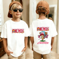 One Piece Kids T-Shirt Anime Luffy Zoro Chopper size chart boys girls summer outfit