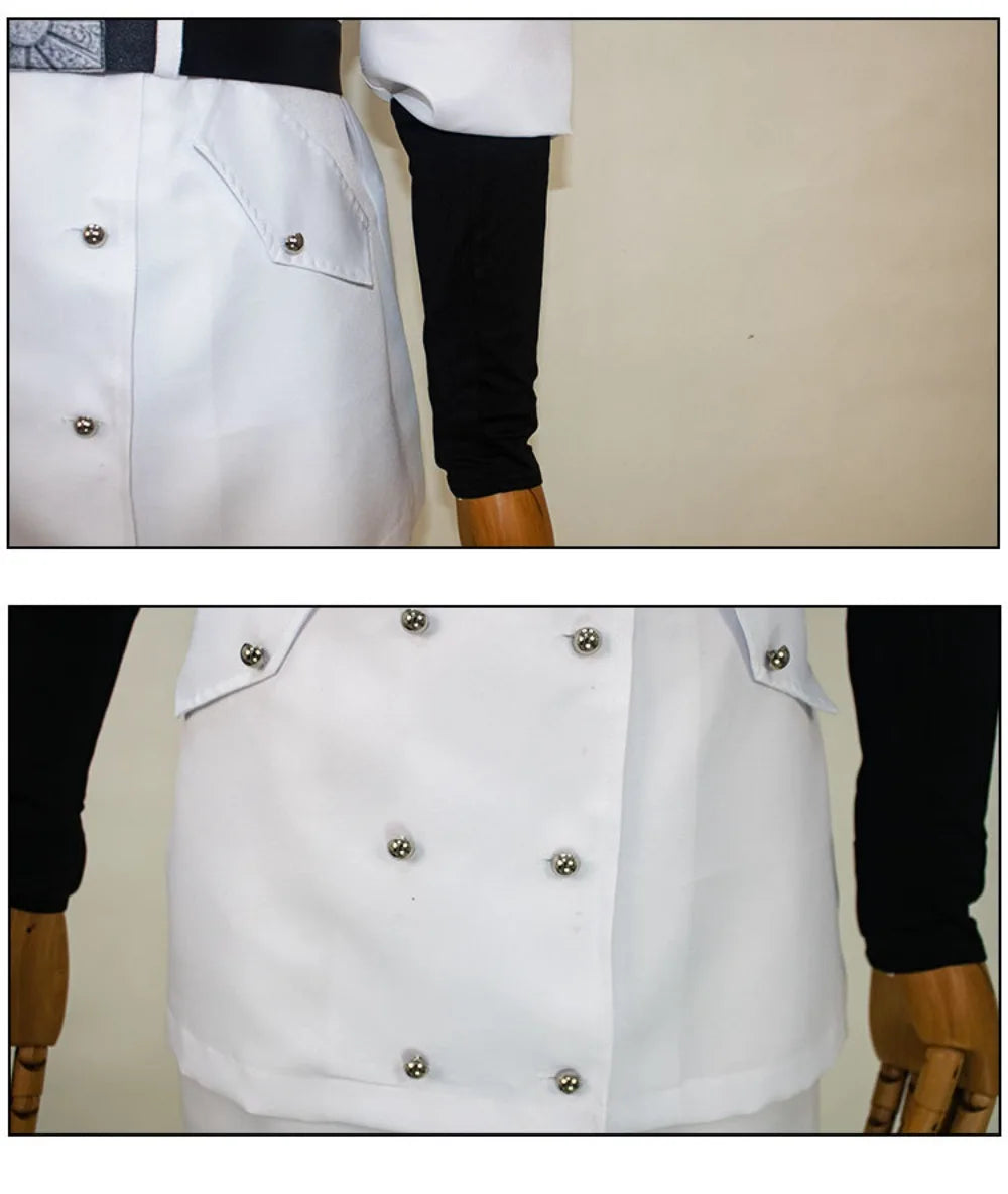 Yhwach Cosplay Costume showcasing the complete outfit including cloak, pants, and accessories, perfect for cosplay events.