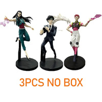 High-quality Hunter x Hunter Anime Figures featuring Gon Freecss, Killua Zoldyck, and Kurapika in dynamic action poses for adult room decor.