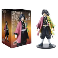 A highly detailed 16cm Demon Slayer Anime Figure made of premium PVC, showcasing Kamado Tanjiro in a dynamic warrior action pose for desktop decoration.