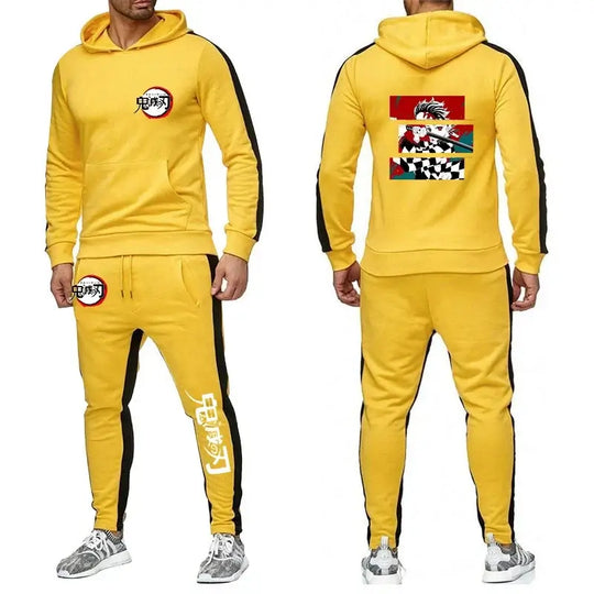 Men's Demon Slayer Two-Piece Tracksuit | Anime Sports Set