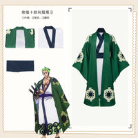 Roronoa Zoro Green Kimono Cosplay Costume | One Piece