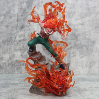 A premium Might Guy Luminous Figure showing the Night Guy Eight Inner Gates attack, glowing vibrantly on a gaming desktop.