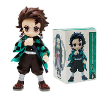 Demon Slayer Tanjiro Nezuko Blind Box PVC Figure Bandai 10cm statue ornament birthday Christmas gift
