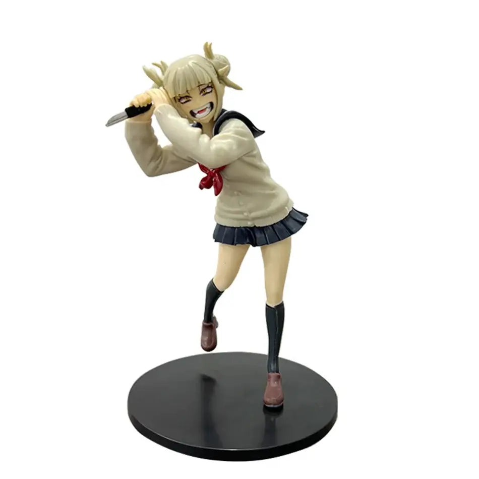 A highly detailed 15cm Toga Himiko Figurine made of premium PVC, standing in a dynamic My Hero Academia anime pose.
