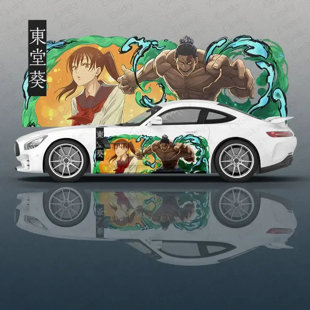 Jujutsu Kaisen Anime Car Decal Vinyl Sticker flower SUV side graphics universal vehicle body